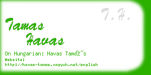 tamas havas business card